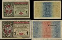 Polska, zestaw: 1/2 marki polskiej oraz 1 marka polska, 9.12.1916