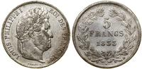 Francja, 5 franków, 1833 D