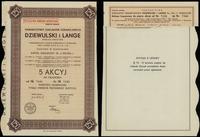 Polska, 5 akcji po 250 złotych = 1.250 złotych, 1937