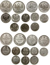 Rosja, zestaw 12 monet, 1847–1912