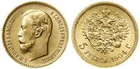 Rosja, 5 rubli, 1904 AP