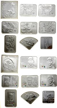 Polska, zestaw 9 lustrzanek bez kapsli, 2 x 10 złotych i 7 x 20 złotych