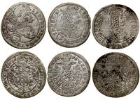 Austria, zestaw 3 x 3 krajcary, 1694 (Wiedeń), 1694 GE (Praga), 1696 GE