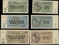 getto Teresin w Czechach, zestaw: 1, 2, 5, 10, 20, 50 i 100 koron, 1.01.1943