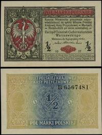 Polska, 1/2 marki polskiej, 9.12.1916