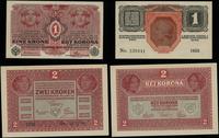 Austria, zestaw: 1 korona i 2 korony, 1916–1917