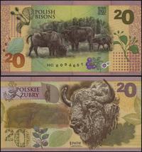 Polska, banknot testowy PWPW - 20 units - Polskie Żubry, 2018