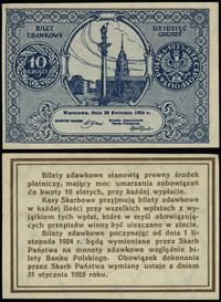 Polska, bilet zdawkowy – 10 groszy, 28.04.1924