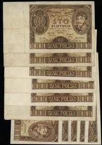 Polska, zestaw: 11 x 100 złotych, 1932–1934