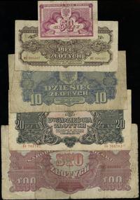 Polska, zestaw 5 banknotów, 1944