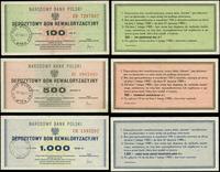 Polska, 3 x depozytowy bon rewaloryzacyjny, 1982