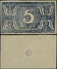 obóz oficerski II-C w Dobiegniewie /Woldenberg/, bon na 5 marek, 30.10.1944