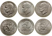 Stany Zjednoczone Ameryki (USA), zestaw: 3 x 1 dolar, 1971–1976