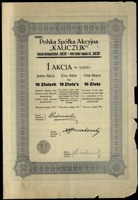 Polska, zestaw: 4 x 1 akcja na 10 złotych, sierpień 1927