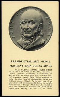 Stany Zjednoczone Ameryki (USA), Prezydenci Stanów Zjednoczonych – John Quincy Adams, 1967