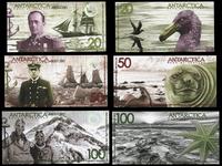Antarktyda, zestaw 6 fantazyjnych banknotów, 2025