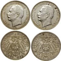 Niemcy, zestaw: 2 x 3 marki, 1912 i 1914