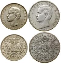 Niemcy, zestaw: 5 marek i 3 marki, 1903 i 1908