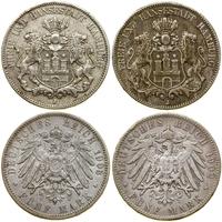 Niemcy, zestaw: 2 x 5 marek, 1902 i 1903