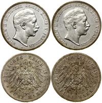 Niemcy, zestaw: 2 x 5 marek, 1901 i 1902