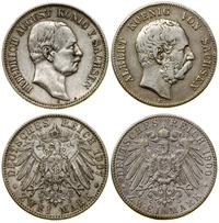 Niemcy, zestaw: 2 x 2 marki, 1900 i 1907