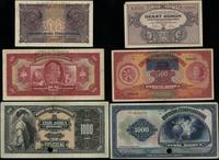 Czechosłowacja, zestaw 3 banknotów (SPECIMEN), 1927–1932