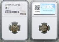 Polska, 5 groszy, 1840 MW