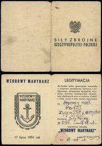 Polska, Wzorowy marynarz wz. 1951 + legitymacja