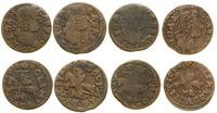 Polska, zestaw: 4 x szeląg miedziany (boratynka), 1666
