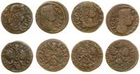 Polska, zestaw: 4 x szeląg miedziany (boratynka), 1661–1665