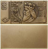 Polska, plakieta pamiątkowa – strona główna banknotu 50 złotych, emisji z 1994 roku