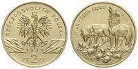 2 złote 1999, Warszawa, Wilk, Nordic Gold, uderz