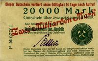 2 miliardy marek 14.08.1923, Szczawno-Zdrój, Kel