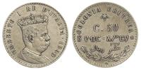 50 centimów 1890/M, Mediolan, rzadkie, KM 1