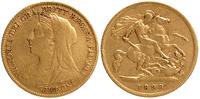 1/2 funta 1898, złoto 3.95 g