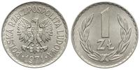 1 złoty 1971, Warszawa, piękne, Parchimowicz 213
