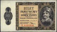 1 złoty 1.10.1938, seria IG, odświeżany górny ma
