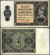 1 złoty 1.10.1938, seria IL, w lewym górnym rogu