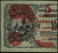 5 groszy (lewa połówka) 28.04.1924, ładnie zacho