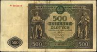 500 złotych 15.01.1946, Seria H, małe plamy na ś
