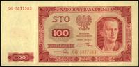 100 złotych 1.07.1948, Seria GG "bez ramki", rza