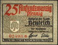 25 fenigów 19.12.1921, numeracja z gwiazdką, bar
