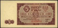 5 złotych 1.07.1948, seria BB, bardzo ładnie zac