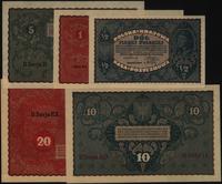 zestaw banknotów 23.08.1919, 1/2, 1, 5, 10 i 20 