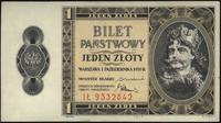1 złoty 1.10.1938, seria IŁ, pięknie zachowane, 