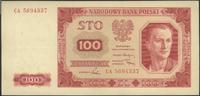 100 złotych 1.07.1948, seria CA, delikatne ugięc