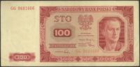 100 złotych 1.07.1948, seria GG, bez ramki wokół
