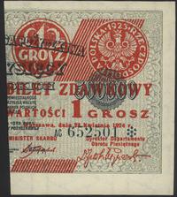 grosz 28.04.1924, bilet zdawkowy - prawa strona 