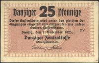 25 fenigów 1.11.1923, bankot bez zagięć, rogi st