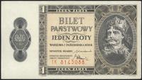 1 złoty 1.10.1938, seria IK, bardzo ładne, rzadk